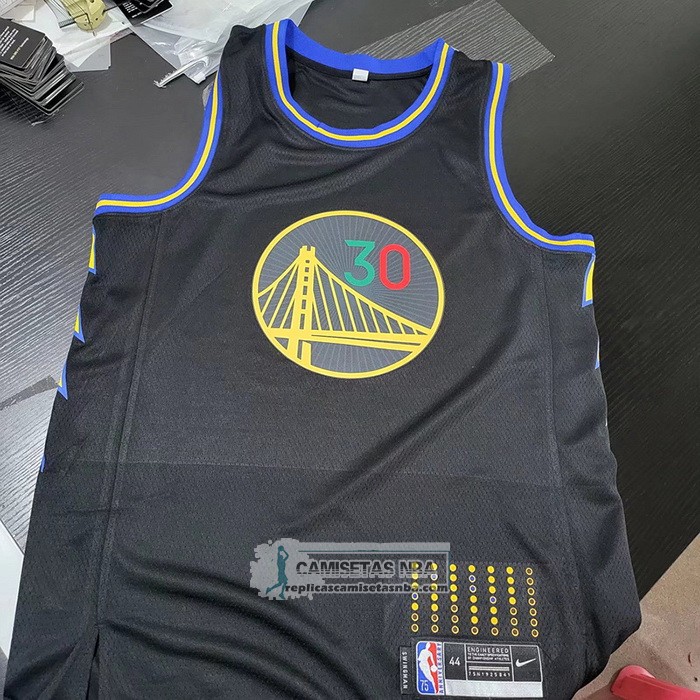 Camiseta Golden State Warriors Stephen Curry NO 30 2022 Slam Dunk Special Mexico Edition Negro